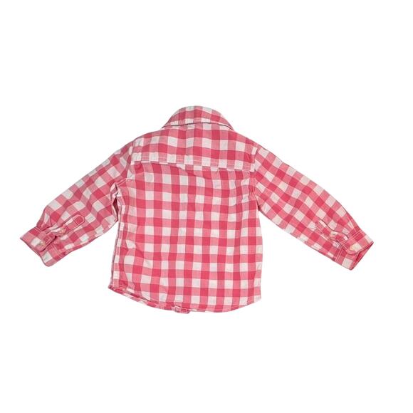 Carter's Collared Pink Plaid Button‎ Up Shirt 24 months Toddler Church Photos - Picture 3 of 7
